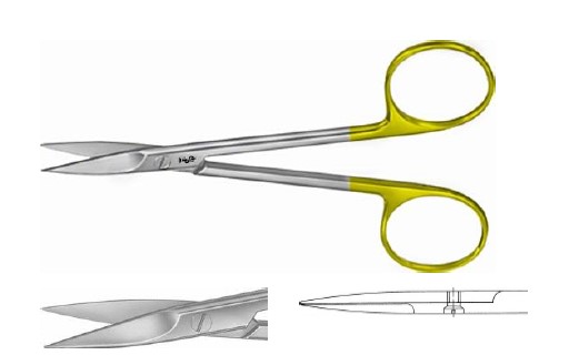 TC ясневі ножиці делікатні прямі 120 мм